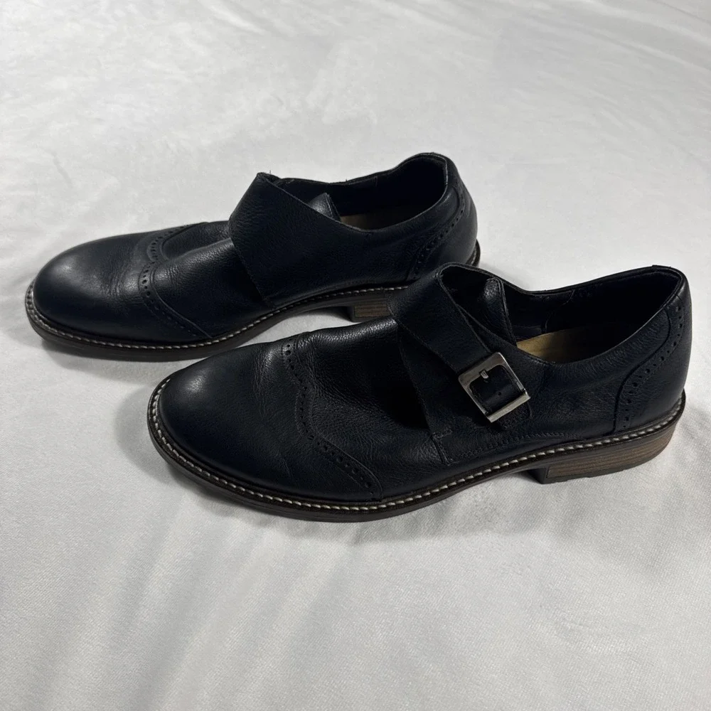 NAOT Shoes 43 EU/US 10 Black Evidence Faux Buckle Strap Oxford‎ Israel Made